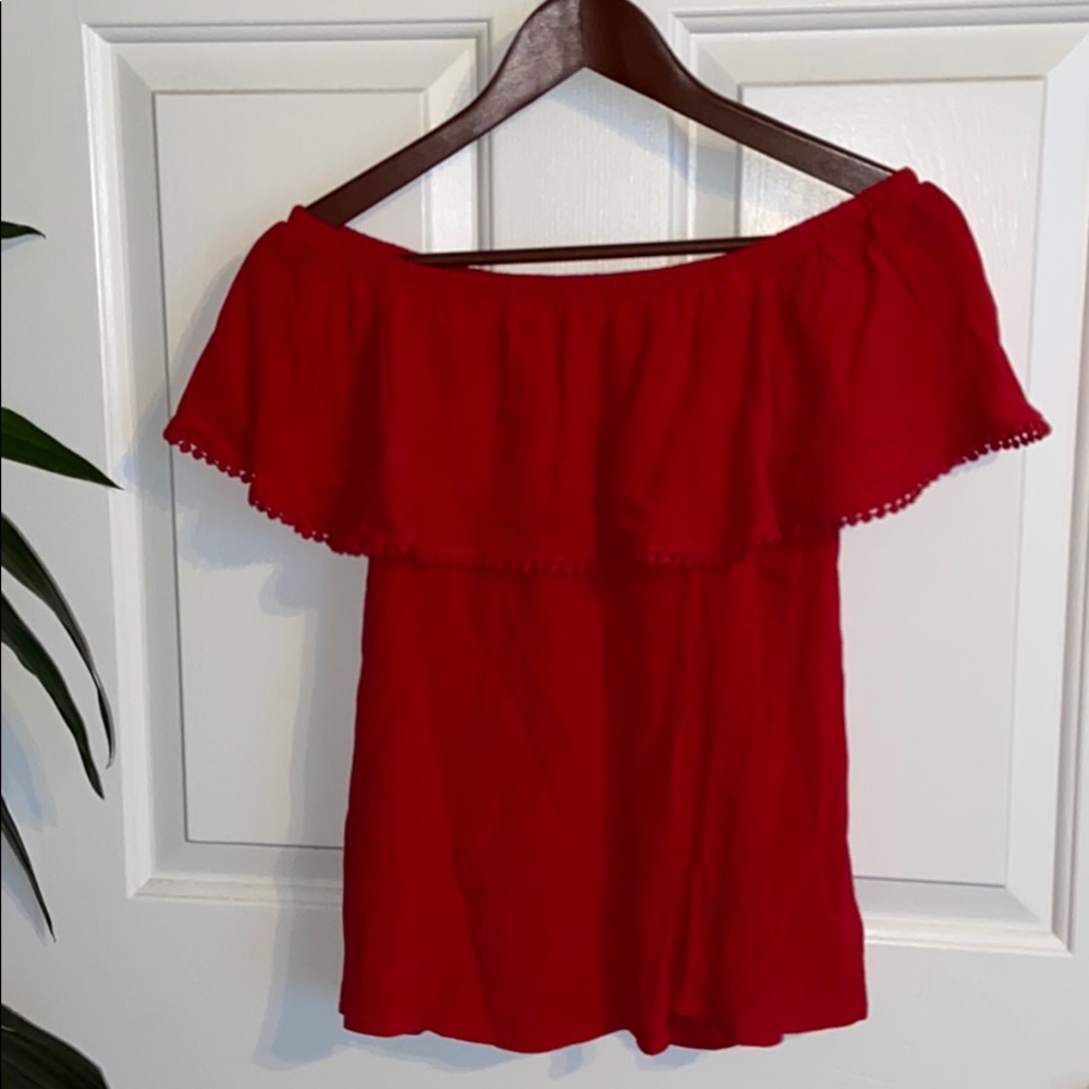 Philosophy off the shoulder top